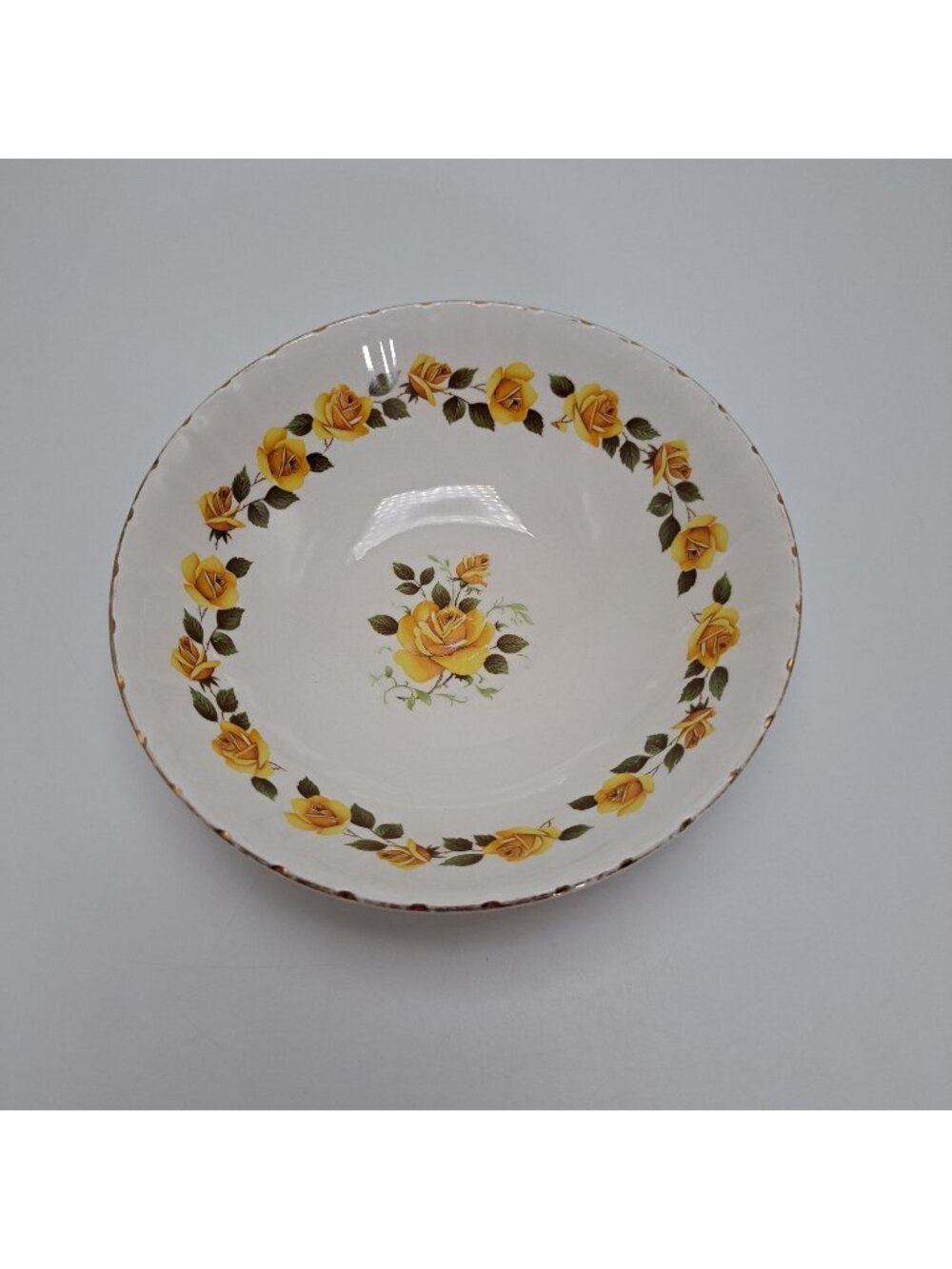 Vintage Ridgway Ironstone Golden Rose Decorative Cereal Bowl
